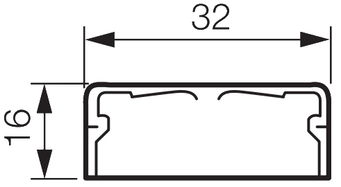 Мини-плинтус 32х16