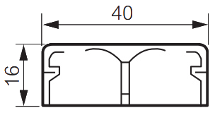 Мини-плинтус 40х16